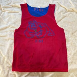 Victoria Secret Pink Fresno State Bulldog jersey Reversible  Tank Sz Medium